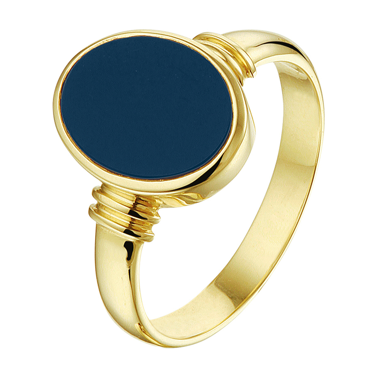 ontgrendelen zoeken onderbreken Zegelring Massief Lagensteen 1.75ct | Blauw,goudkleurig | Dames | 3.3 gr.  €1.139,05 - Juwelier Jos