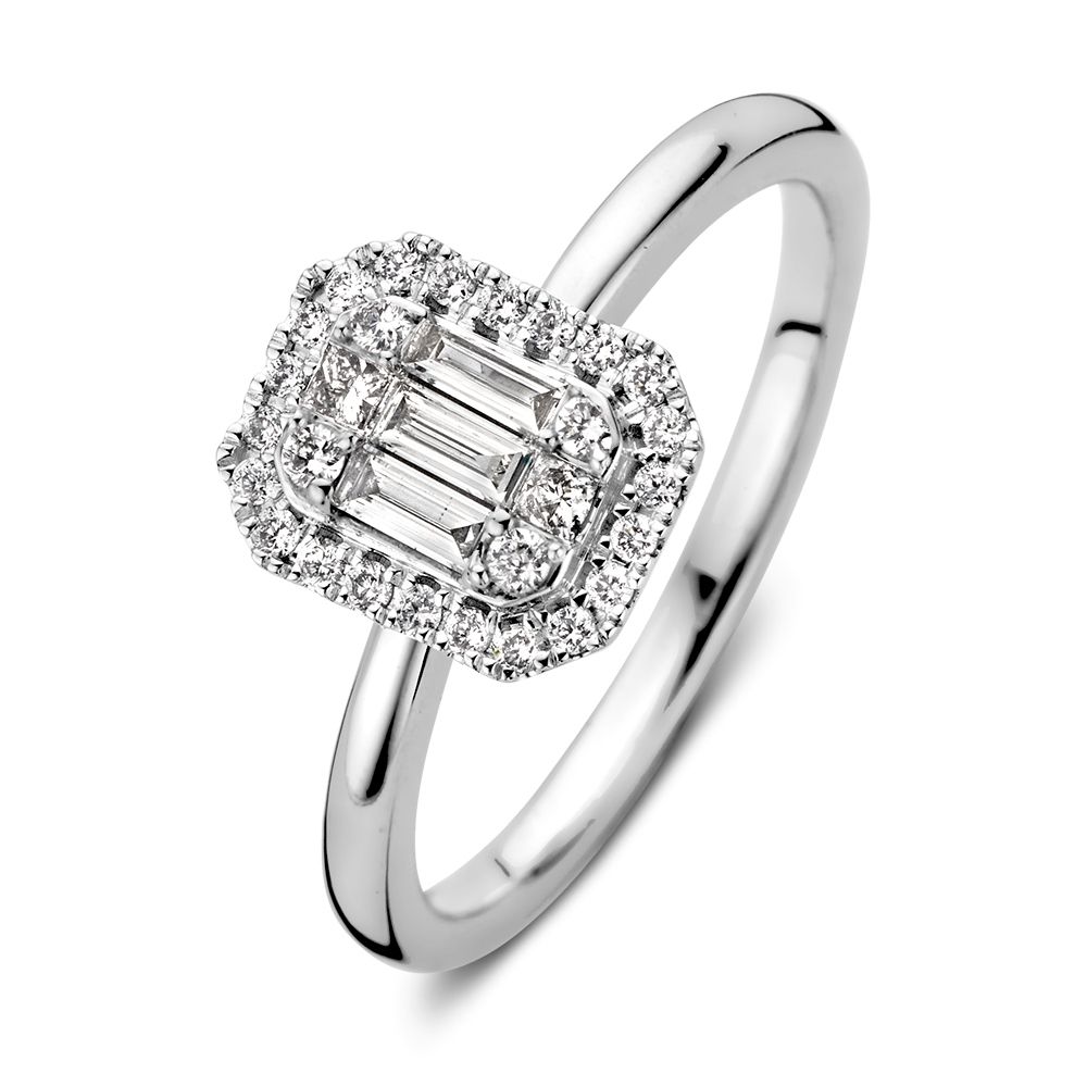 Ruwe slaap baas kathedraal Ring witgoud diamant 0.38 crt. €1.330,00 - Juwelier Jos