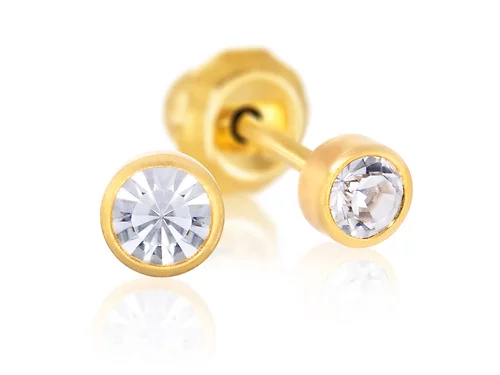 41C 3mm kristal schietoorbellen verguld