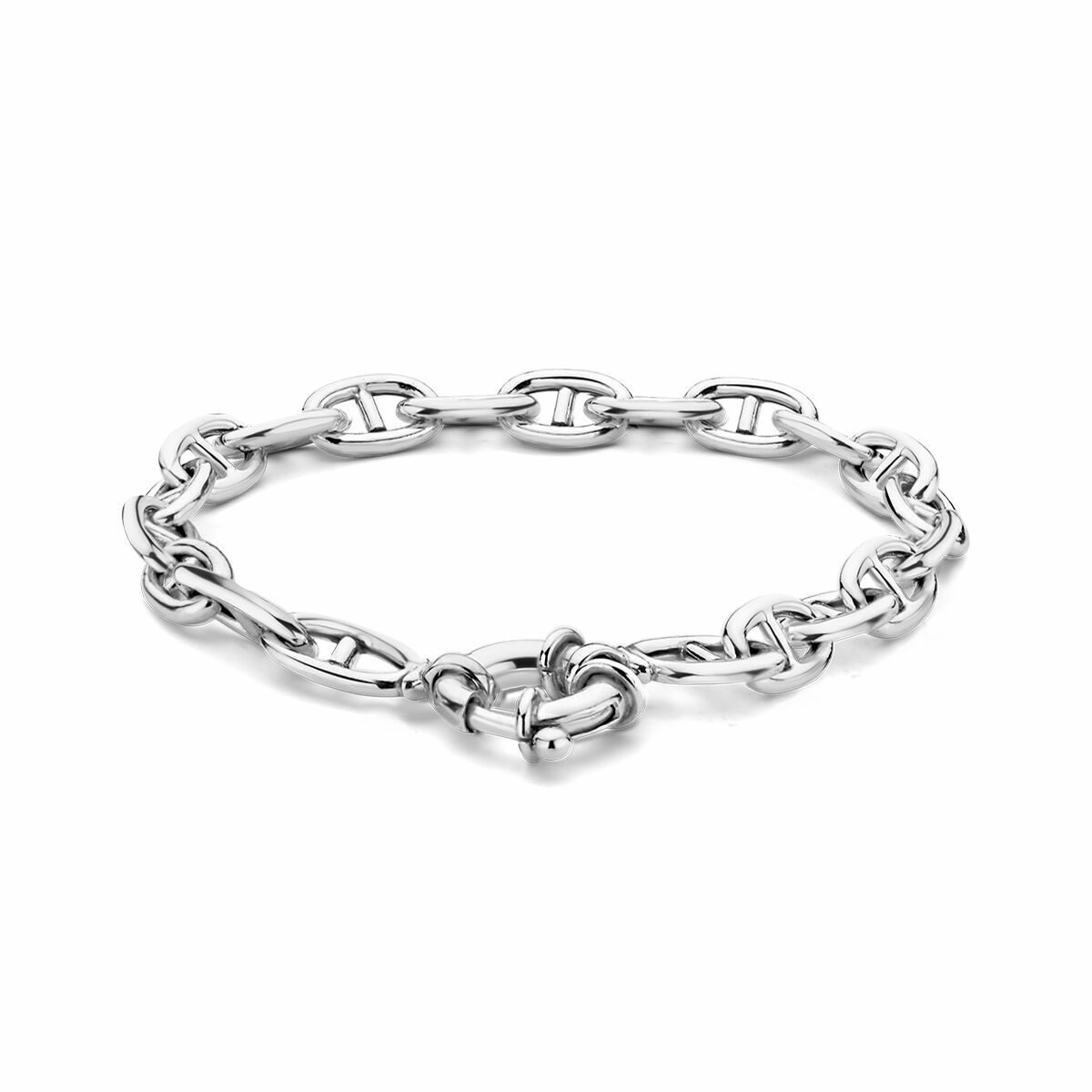 Schakelarmband-anker-zilver