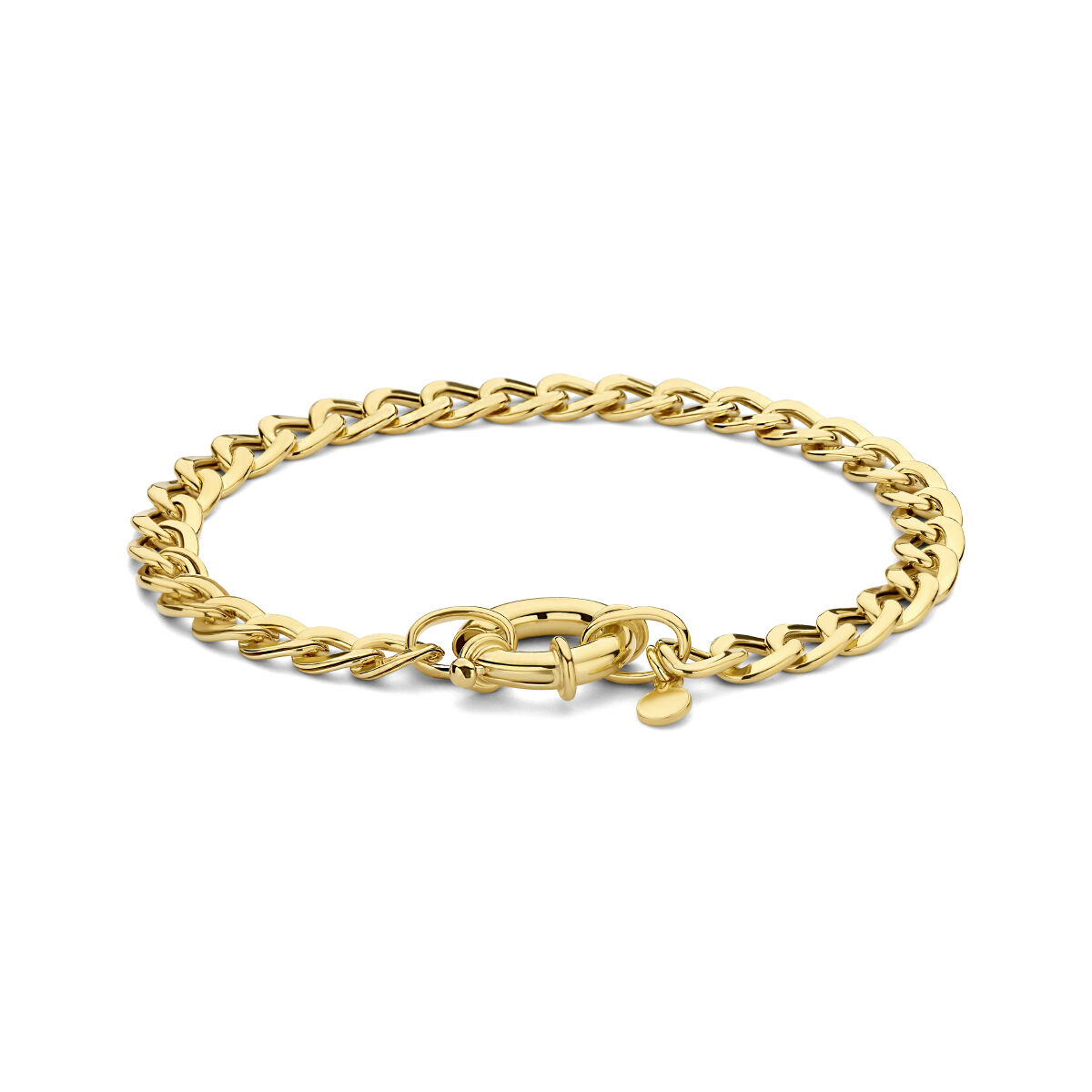 Geelgouden gourmet schakelarmband. Geelgouden gourmet schakelarmband.