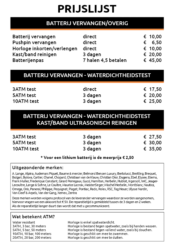 batterij-prijslijst